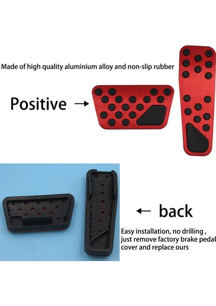 Dodge Challenger Charger Chrysler Için Araba Alüminyum Pedal Kapağı 300 300C Fren ve Hızlandırıcı Pedal Aksesuarları, Kırmızı (Yurt Dışından) modelleri