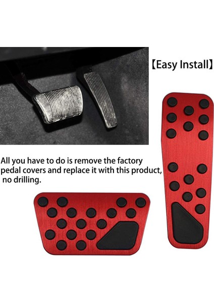 Dodge Challenger Charger Chrysler Için Araba Alüminyum Pedal Kapağı 300 300C Fren ve Hızlandırıcı Pedal Aksesuarları, Kırmızı (Yurt Dışından) fırsatları