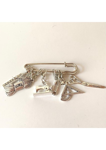 Metal Dikiş ve Hobi Figürlü Broş Set '' B ''