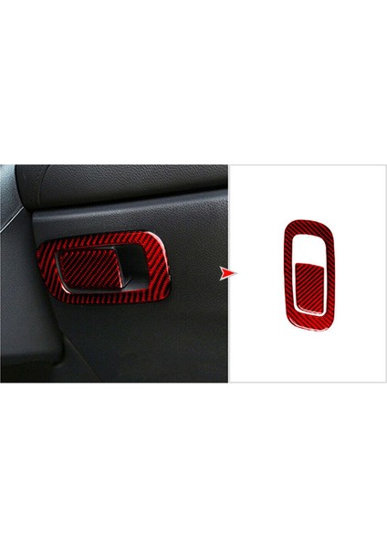 Abs Kırmızı Karbon Fiber Tortu Kutusu Tutucu Anahtar Kapağı Kapak Trim Dekor Etiketi Honda Civic 10. Gen 2016 2017 2018 2019 (Yurt Dışından) fırsatları