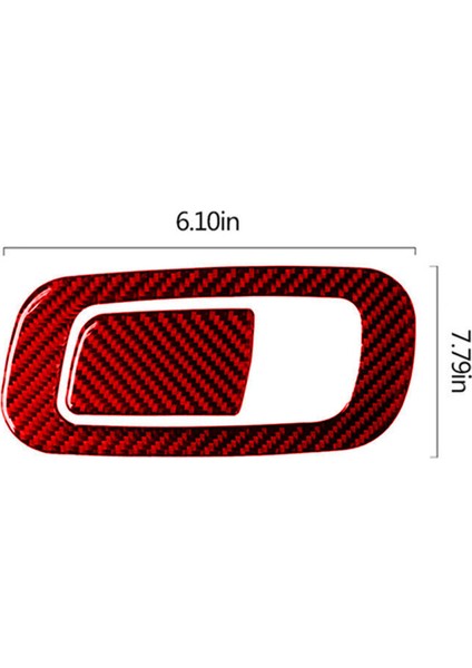 Abs Kırmızı Karbon Fiber Tortu Kutusu Tutucu Anahtar Kapağı Kapak Trim Dekor Etiketi Honda Civic 10. Gen 2016 2017 2018 2019 (Yurt Dışından) indirimleri