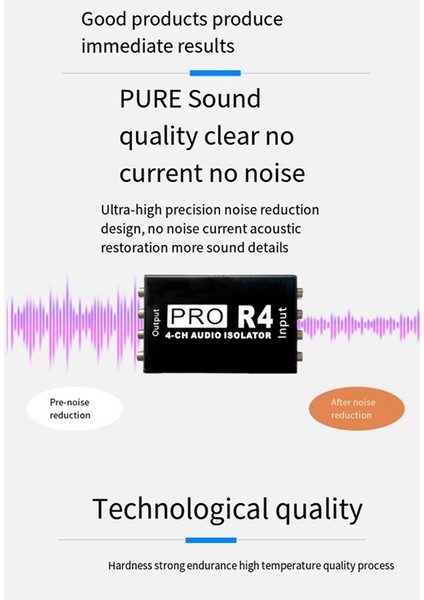 4 Yollu Lotus Av Ses Izolatörü 4ch Audio Gürültü Izolatörü Mevcut Ses Ses Ortak Ground Izolatör Filtresini Ortadan Kaldırır (Yurt Dışından) modelleri