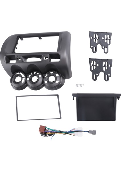 Honda Fit Jazz City Lhd Bir Dın DVD Stereo CD Panel Montaj Kurulum Trim Kit Çerçeve Çerçevesi Için Araba Radyosu Fasyası (Yurt Dışından) modelleri