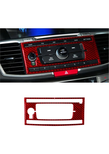 Honda Accord 2013-2017 Için Kırmızı Karbon Fiber Merkez Konsol Paneli Kapak Döşeme Tip A (Yurt Dışından) fırsatları