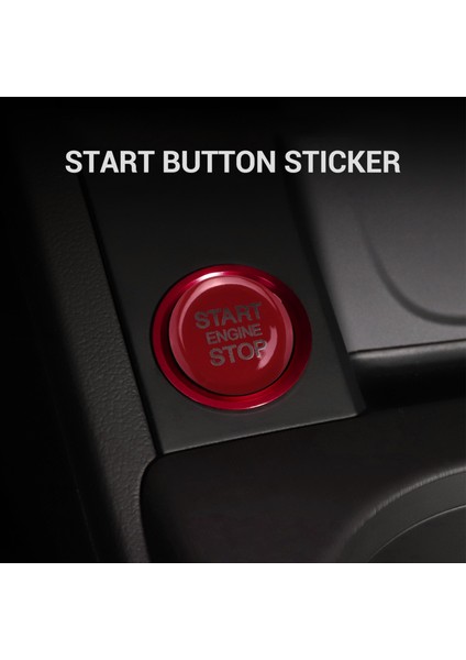 Abs Araç Motor Başlangıç ​​durdurma Anahtarı Düğmesi Kapak Trim Alfa Romeo Giulia Stelvio 2018 (Kırmızı) (Yurt Dışından) fiyatları