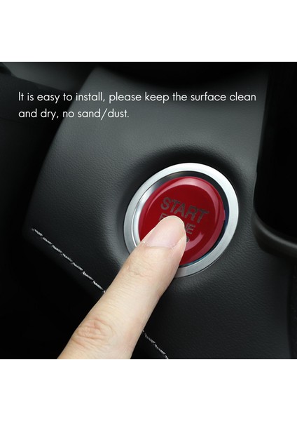 Abs Araç Motor Başlangıç ​​durdurma Anahtarı Düğmesi Kapak Trim Alfa Romeo Giulia Stelvio 2018 (Kırmızı) (Yurt Dışından) fırsatları