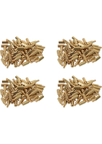 200 Pcs M3 Erkek x M3 Dişi 11MM Uzunluk Pirinç Vidalı Iplik Pcb Stand-Off (Yurt Dışından)