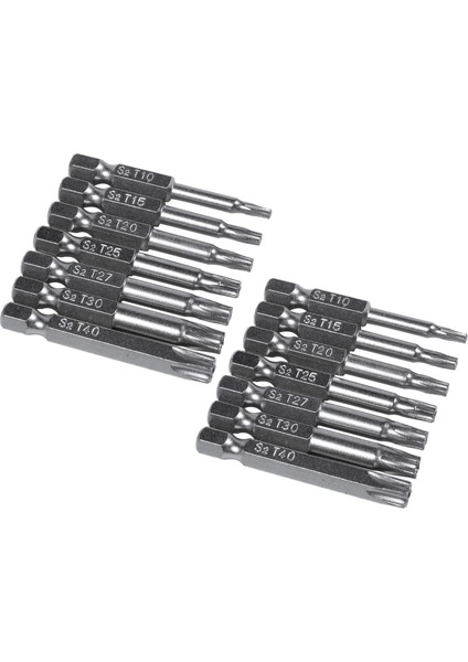 14PCS Set Star Bit Bit Tornavida Matkap Bitleri Vidalı Terozlu Manyetik 1/4inch Hex Shank El Aletleri Beş Noktalı Yıldız Delik Deliği (Yurt Dışından)