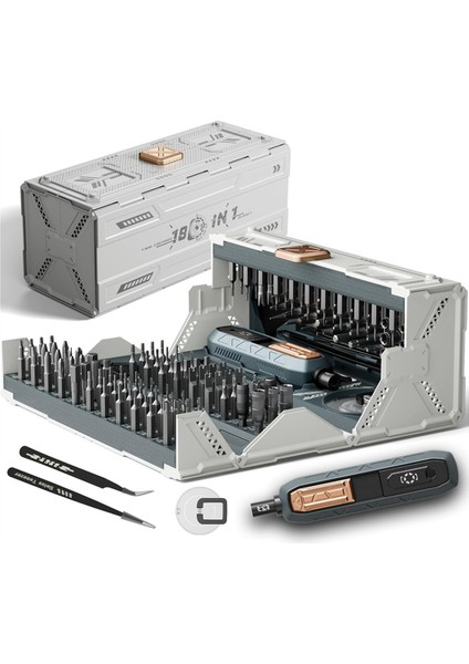 180&#39;DE 1 Manuel Hassas Tornavida Seti, Profesyonel Bilgisayar Tornavida Kiti, Matkap Bitli Takım Onarım Kutusu (Yurt Dışından) fiyatları