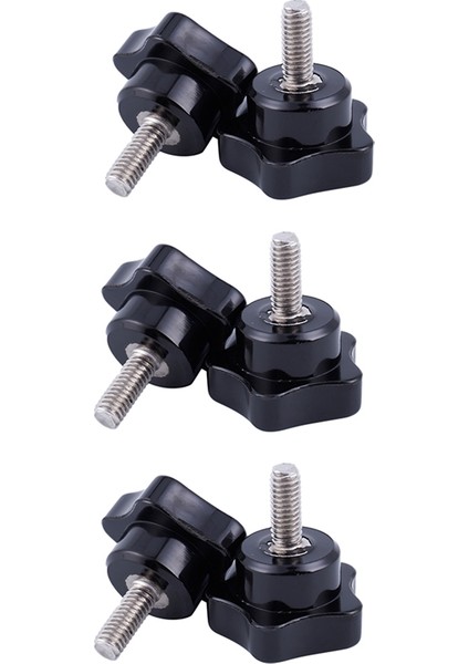 M6 x 15MM Erkek Iplik Vidalı Yıldız Kafası Kilit Kilit Sömürü Siyah 6 Pc (Yurt Dışından)