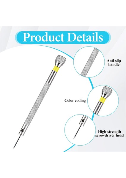 6pcs Mikro Tipi Saatçi Tornavida 0.8-1.4mm Gözlük Mücevher Onarımı Için Cımbız ile Hassas Tornavida (Yurt Dışından) modelleri