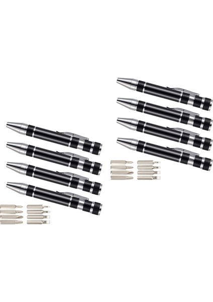 8 Adet Kalem Tornavida Kullanışlı Alet Sekiz Bir Manyetik Cep Tornavida Çok Fonksiyonlu Mini Gadgets Onarım Aletleri (Siyah) (Yurt Dışından) fırsatları