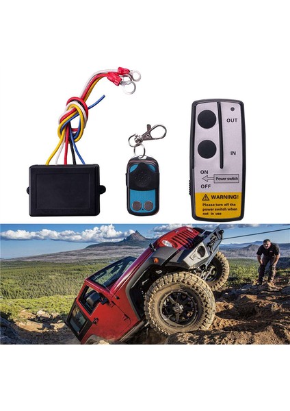 3x 12V 12VOLT 50FT Vinç Kamyon Jeep Atv Warn Ramsey Için Kablosuz Uzaktan Kumanda Seti (Yurt Dışından) modelleri