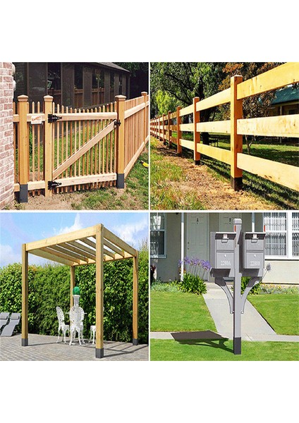 Paslanmaz Çelik Ayarlanabilir (Aralık 3.3-6 Inç) Post Koruyucu, Ahşap Posta Kutuları Çitleri Çim Biçme Makinesi Yağmur Hasarından Korur (Yurt Dışından) indirimleri