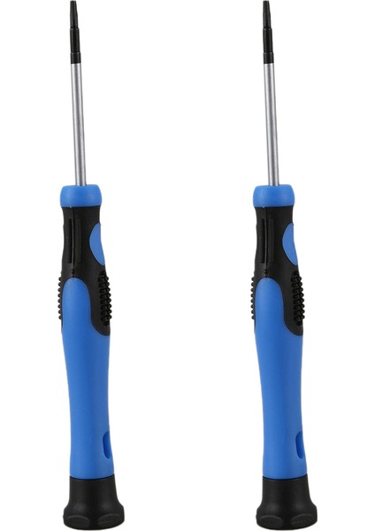 2x Mavi Siyah Antislip Tutamaç Mıknatıs Ucu T6 Güvenlik Torx Tornavida (Yurt Dışından)