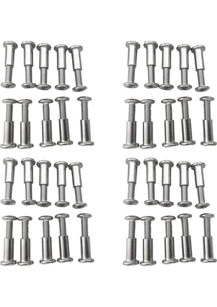 80 Pcs Vida Post 5/16 Inç (8mm) Delik Dia Erkek M6X20MM Kadın M6X18MM Kemer Toka Bağlama Cıvataları Deri Bağlantı Elemanı (Yurt Dışından)