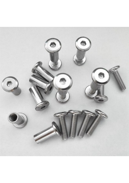 80 Pcs Vida Post 5/16 Inç (8mm) Delik Dia Erkek M6X20MM Kadın M6X18MM Kemer Toka Bağlama Cıvataları Deri Bağlantı Elemanı (Yurt Dışından) fiyatları