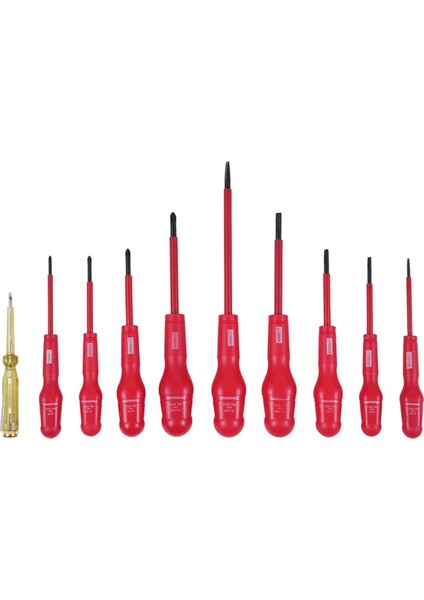 Penggong Yalıtımlı Tornavida Seti 1000V Yalıtımlı Elektrikçi Tornavida, Test Kalemi ile Yuvalı Filipler Tornavida ile (Yurt Dışından)