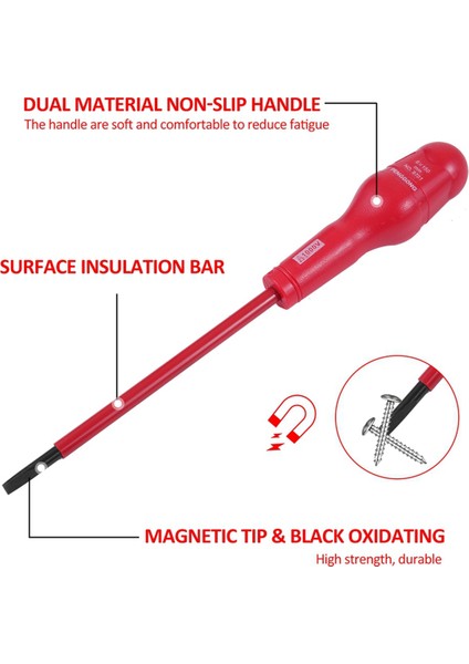 Penggong Yalıtımlı Tornavida Seti 1000V Yalıtımlı Elektrikçi Tornavida, Test Kalemi ile Yuvalı Filipler Tornavida ile (Yurt Dışından) fırsatları