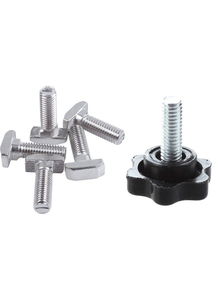 5pcs Erkek Iplik 25MM Hex Şekilli Kafa Kelepçeleme Düğmesi ile 5pcs M8 Iplik T Slot Bırakma Saplama Saplama Sürgülü Vida Cıvatası (Yurt Dışından)