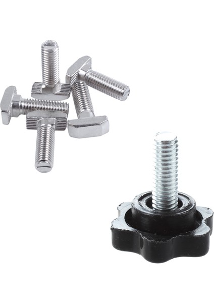 5pcs Erkek Iplik 25MM Hex Şekilli Kafa Kelepçeleme Düğmesi ile 5pcs M8 Iplik T Slot Bırakma Saplama Saplama Sürgülü Vida Cıvatası (Yurt Dışından) fırsatları