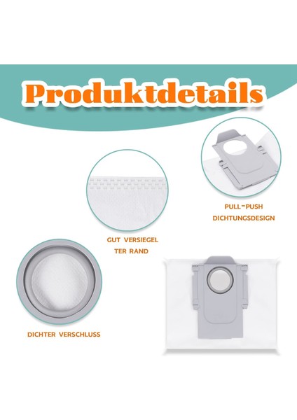 Roborock S7 Maxv Ultra/s7 Pro Ultra/q7 MAX+/G10S Pro Için Toz Torbaları, Büyük Kapasiteli Toz Torbaları Elektrikli Süpürge Yedek Parçaları (Yurt Dışından) indirimleri