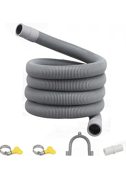 Tahliye Hortumu Uzatma Seti Üniversal Çamaşır Makinesi Hortumu 1m, Braket Dahil Hortum Bağlantısı ve Hortum Kelepçeleri Tahliye Hortumları (Yurt Dışından)