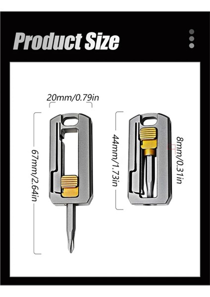 Titanyum Alaşım Tornavida Manyetik Küçük Bakım Kombinasyonu Çok Fonksiyonlu Dış Mekan Edc Aletleri Tornavida Saplı (Yurt Dışından) modelleri