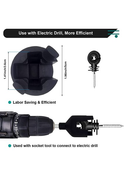 160PCS Elektrikli Çit Izolatörleri Vida, Elektrikli Çit Halkası Izolatör Bant Vidalı Ahşap Post Izolatörler Vidası, Vida (Yurt Dışından) indirimleri