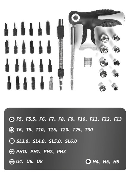 38&#39;de 1 Hassas Tornavida Biti Seti Tornavida, Kaymaz Tutamak Teleskopik T Şeklinde Manşon Onarım Aracı (Yurt Dışından) fiyatları