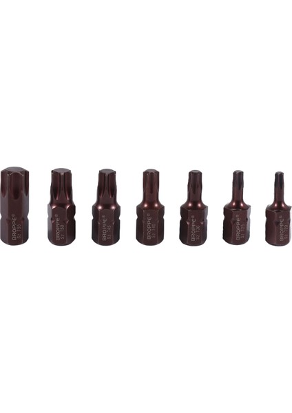 Broppe 7pcs T20-55 Torx Tornavida Bit S2 Çelik 10MM Hex Shank Etki Tornavida T20/T25/T30/T40/T45/T50/T55 (Yurt Dışından)