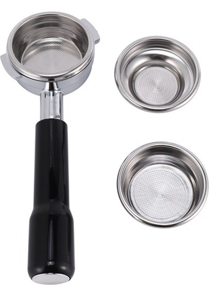 Tek ve Çift Bardak Filtre Sepeti ile 58 mm Dipsiz Paslanmaz Çelik Profesyonel Espresso Kahve Portafilter (Yurt Dışından)