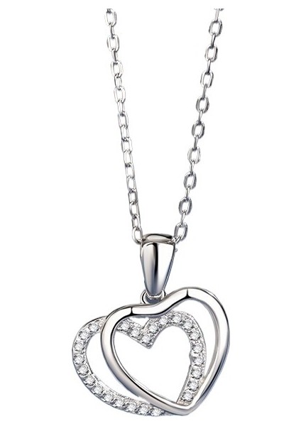 Kadınlar Için Çift Kalp Şeklinde Kolye Sonbahar ve Kış Basit Elmas Aşk Kolyesi Yüksek Dereceli Mizaç Köprücük Kemiği Zinciri (Yurt Dışından) modelleri