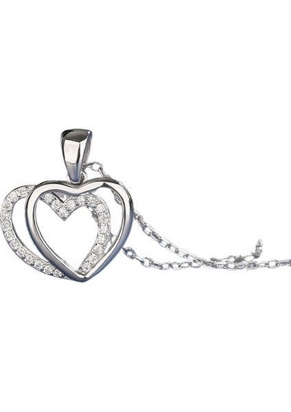 Kadınlar Için Çift Kalp Şeklinde Kolye Sonbahar ve Kış Basit Elmas Aşk Kolyesi Yüksek Dereceli Mizaç Köprücük Kemiği Zinciri (Yurt Dışından) fırsatları
