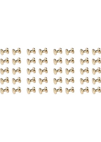 40X Arc Katı Pirinç Düğmesi Saplama Vidalı Tırnak Vidası Deri Deri Perçin Kemeri 6mm (Yurt Dışından)