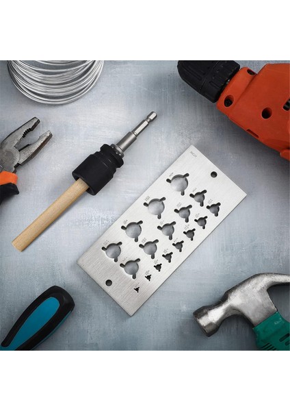 2 Parça Çelik Dübel Plakası, Dübel Yapımcısı, Dübel Yapma Aleti Imperial 1/32IN Artışlarla 1/8ın'den 5/8ın'e Kadar 17 Delik (Yurt Dışından) fırsatları