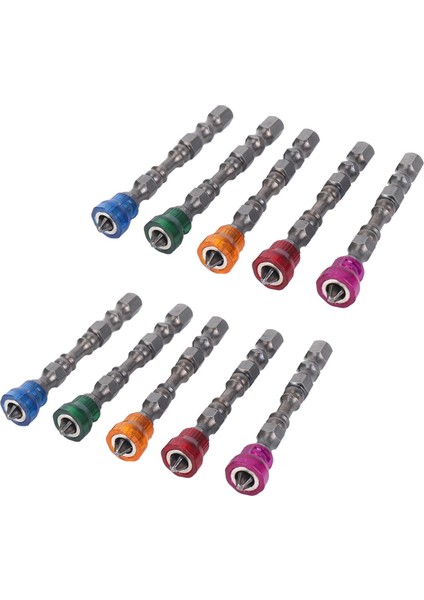 20X Anti Slip Electric Hex Manyetik Tornavida 65MM S2 Ph2 Tek Kafa Bit Aracı 5 Renk (Yurt Dışından)