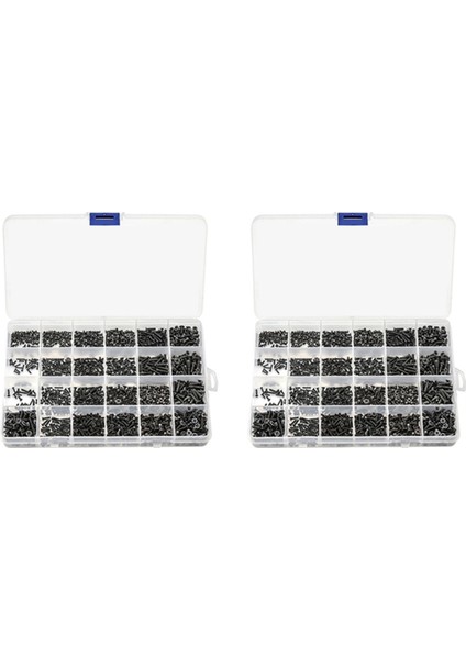 1440PCS Counterunk Düz Head Mini Vida Seti M1.4 M1.7 M2 M2.5 M3 Karbon Çelik Bilgisayar Defter Dizüstü Bilgisayar Vidaları Kiti (Yurt Dışından)