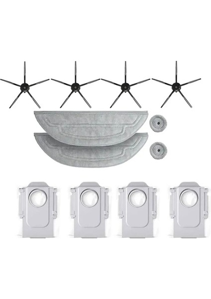 Roborock S8 Maxv Ultra G20S Robot Süpürge Yedek Parçaları Paspas Bezleri Hepa Filtreleri Toz Torbaları Aksesuarları (Yurt Dışından)