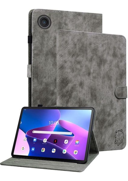Lenovo Zhaoyang K10C 10.1 Inç Için Tiger Pu Tablet Kılıfı (Yurt Dışından)