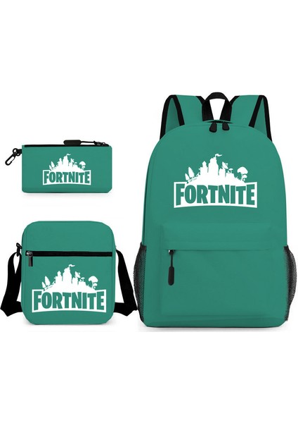 Çizgi film anime sırt çantası omuz çantası kalem kutusu erkek ve kız öğrenci üç parçalı set (Yurt Dışından)