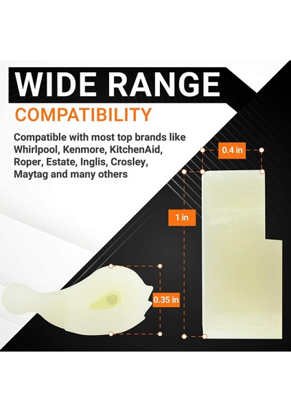12 Paket 80040 Yıkayıcı Karıştırıcı Köpekler Yedek Kit Whirlpool ve Kenmore Yıkayıcılar Için Tam Uyum - 285612 285770'IN Yerine Geçer (Yurt Dışından) modelleri