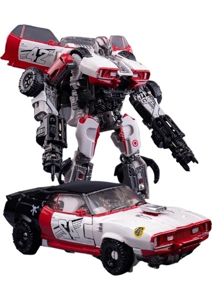 Transformatör Araba Robotu King Kong Parçası Alaşımlı Beyaz Savaşçı Çocuk Oyuncağı (Yurt Dışından)