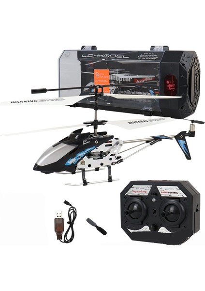 3.5 Kanallı Alaşımlı Uzaktan Kumandalı Helikopter Modeli Işıklı USB Şarjlı Çocuk Oyuncağı Uzaktan Kumandalı Uçak (Yurt Dışından)