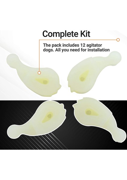 12 Paket 80040 Yıkayıcı Karıştırıcı Köpekler Yedek Kit Whirlpool ve Kenmore Yıkayıcılar Için Tam Uyum - 285612 285770'IN Yerine Geçer (Yurt Dışından) indirimleri