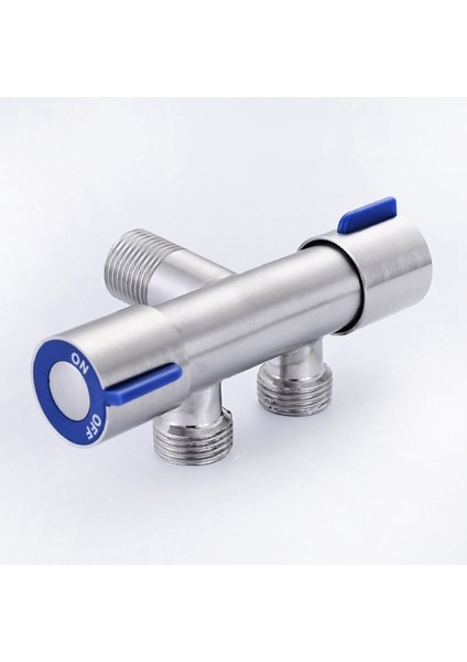 G1/2 x 1/2 304 Paslanmaz Çelik Bir Iki Üç Yollu Açılı Vana, Çift Saplı Çift Kontrol Tek Soğuk Çok Fonksiyonlu Musluk (Yurt Dışından) indirimleri