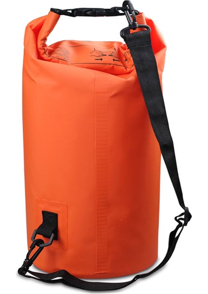 15L Açık Hava Su Geçirmez Yüzme Çantası Kova Hafif Yüzen Kuru Çuval - Turuncu (Yurt Dışından)