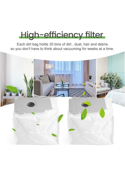 Irobot Roomba J7 J7+,ı7, I7+, I3+,I6+,S9(9150), S9+(9550) Otomatik Kir Atma Torbaları ile Uyumlu 10 Adet Vakum Torbası (Yurt Dışından) fırsatları