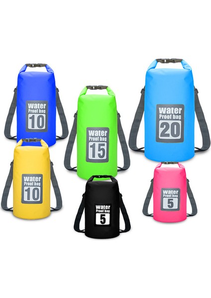 15L Su Geçirmez Kuru Çanta Kova Sırt Çantası Kayak, Rafting, Plaj Için - Siyah (Yurt Dışından) fiyatları