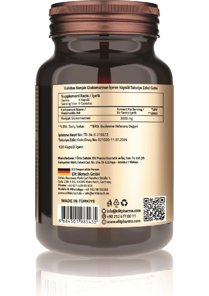 Glucomannan 3000 Mg 120 Capsules fiyatları